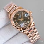 TR Factory 904L Swiss Copy Rolex Datejust 31mm Watch President Rose Gold Case